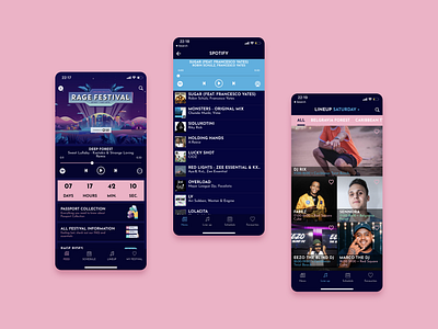 Rage Festival - Mobile App 2 ui