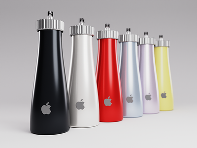 Apple iBottle - Water Bottle - Product Design apple art bottle branding colors digital art illustration ipad iphone mac macbook product design tech water