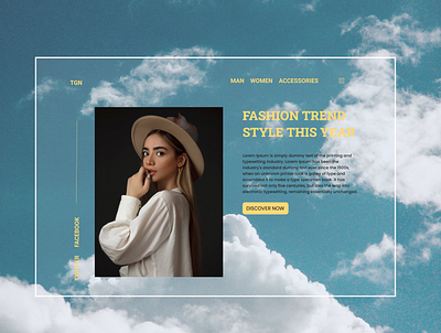 TGN FASHION BRAND HERO SECTION branding design fashion figma graphic design heading hero section ui ux