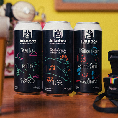 Rebranding de Jukebox beer branding label logo microbrewery quebec