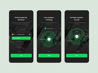 Onboarding Mobile App UI app application design interface location onboard onboarding tracking ui ux