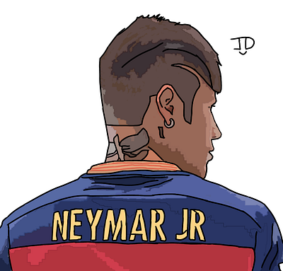 Football art of Neymar animation branding design graphic design illustration logo motion graphics