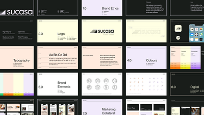 Sucasa Brand Book art direction brand brand book brand identity branding colour design graphic design illustration logo ui