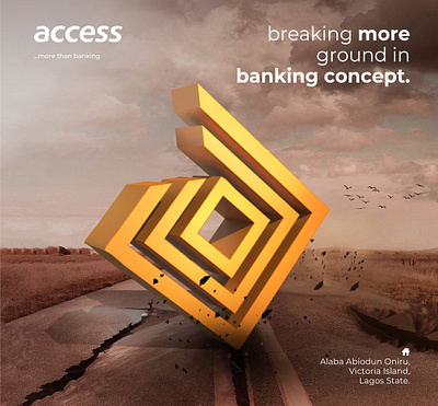 breaking more ground in banking concept. 3d coreldraw e design graphic design manipulation online posting photoshop posting