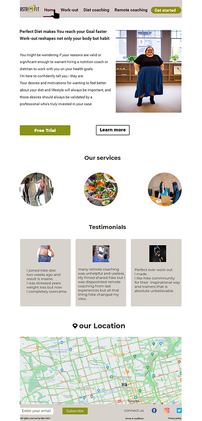 personal trainer design personal trainer ui ux web design website design