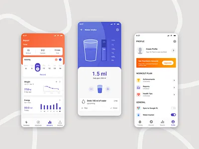 Water Reminder - Remind Drink app ui app ux design branding graphic design ui ui ux design water app ui uxd water reminder water reminder app ui
