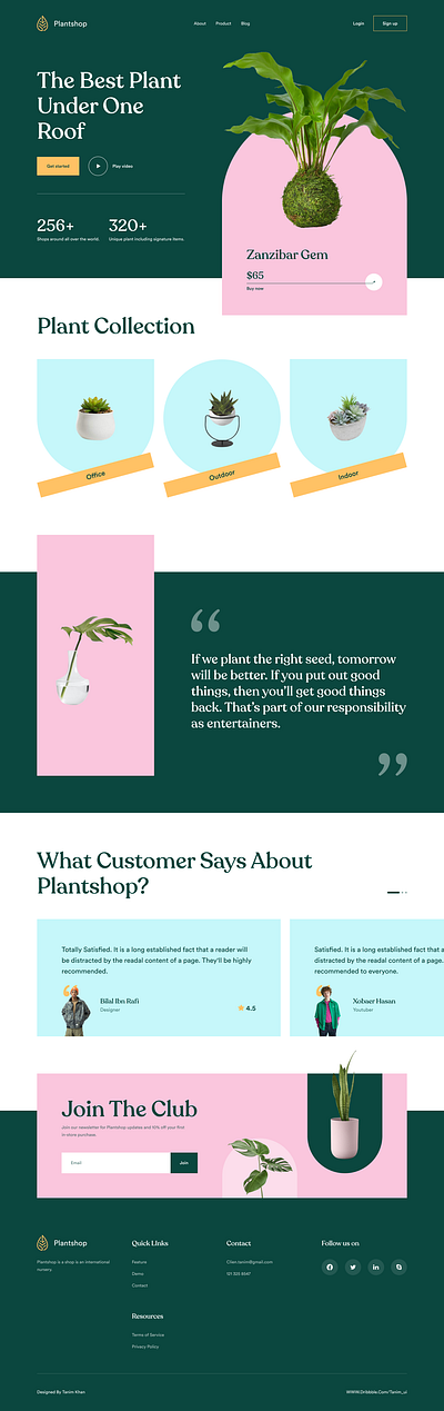 Plant Shop Website business business website design ecommerce elementor figma to webflow landing page landing page website plant shop website plants productivity property investment webflow website website development