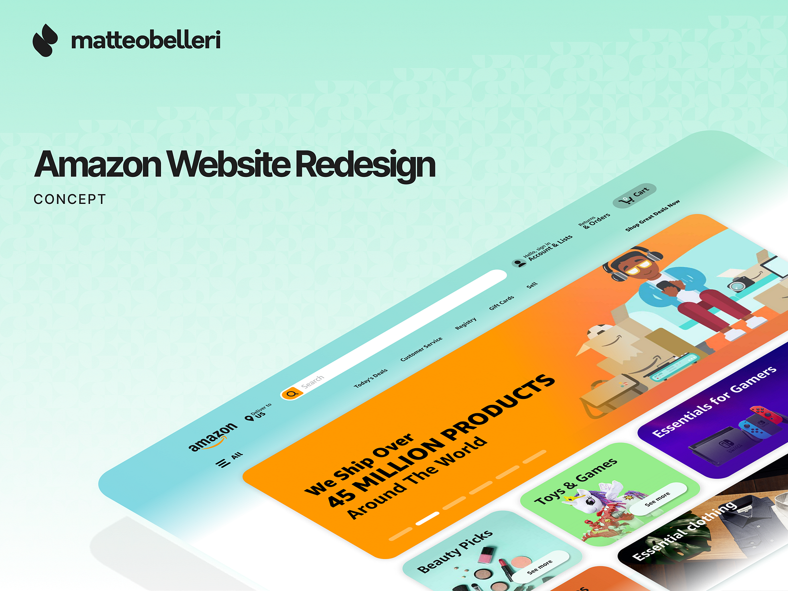 Amazon site Redesign by Matteo Belleri on Dribbble