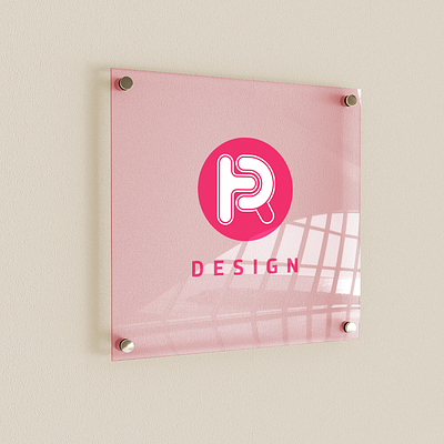 Free Indoor Signage Mockup branding display glass interior logo mockup nameplate office outdoor show showcase sign signage wall