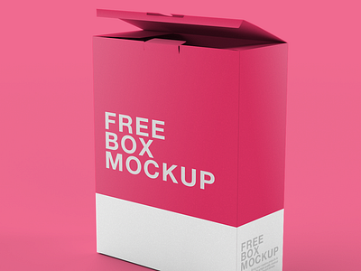 Free Box Mockup adv adverising box box mockup branding cardboard carton carton box design halfside view halfturned matte pack package packaging paper paper box product storage