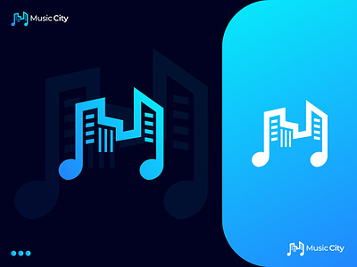 Music City, (music+city) Modern Logo Design Concept branding city music design dj logo graphic design logo logo design logo make mcity music music app music brand music branding music city music city logo music logo musiccity logo paino logo sound logo vector