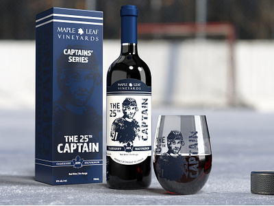 Captains' Series package design concept hockey ice hockey illustration john tavares logo design package design sports sports branding toronto toronto maple leafs wine design