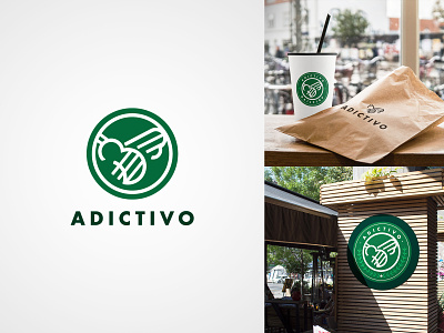Adictivo Logo bakery brand brand identity coffee creative design graphic design icon isotype logo logotype mark pastries symbol vector