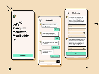 Mealbuddy Mobile Application 3d animation branding design graphic design illustration logo motion graphics ui vector