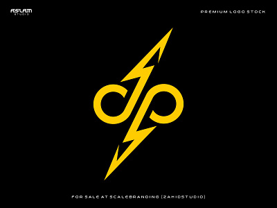 DP Thunder Logo 3d animation app art branding design flat illustration logo ui