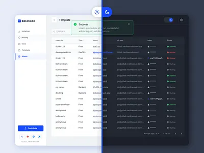 Dark & Light Theme Switchable Admin System. admin dark design develop light system theme twolinecode ui ux web