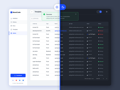 Dark & Light Theme Switchable Admin System. admin dark design develop light system theme twolinecode ui ux web