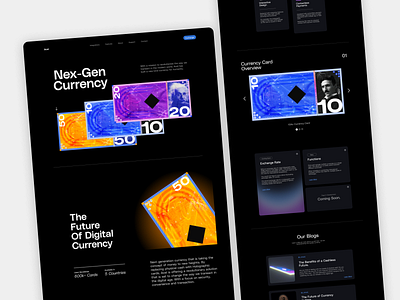 Acel - Next Gen Currency Website app branding currency design futuristic graphic design illustration interface landing page logo minimalist modern nft ui ui design ux design vector website design