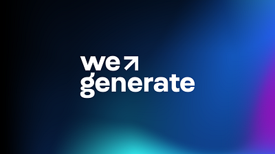 WeGenerate brand branding icon logo logo design logotype minimal modern simple wordmark