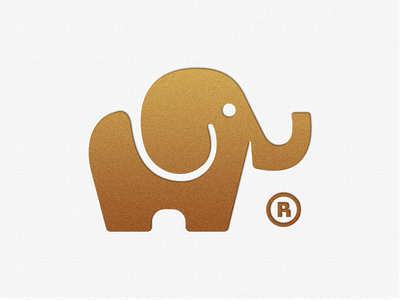 Golden Elephant africa animal brand branding cutout design elephant gold golden icon illustration india logo logo design mark metal symbol