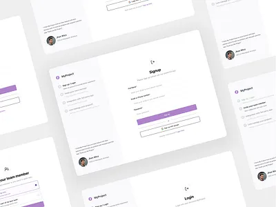 Myproject - Login Page UI dashboard forgot password form invite team login login page project management sign up ui design uiux design web web design website design