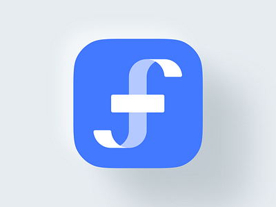 F! blue brand branding design figma icon illustration ios ipados letter logo macos mobile paper saas type ui vector