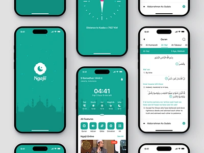 Ngajii - Quran Application alquran application design islam islamic app minimal mobile mobile app modern muslim muslim app quran app ramadan ramadhan trendy ui