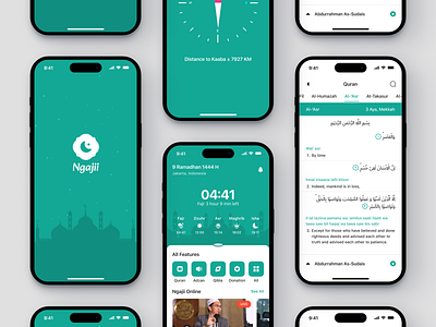 Ngajii - Quran Application alquran application design islam islamic app minimal mobile mobile app modern muslim muslim app quran app ramadan ramadhan trendy ui