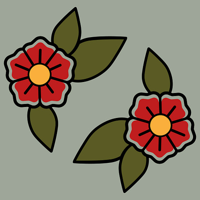 American Traditional Flowers by Amy Lujan on Dribbble