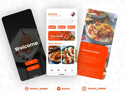 Recipe App UI Design app app design app inspiration app ui application ui case study clean app ui creative app figma food food app ui food website ui minimal app mobile app ui modern recipe recipe app ui recipe mobile app trendy ui