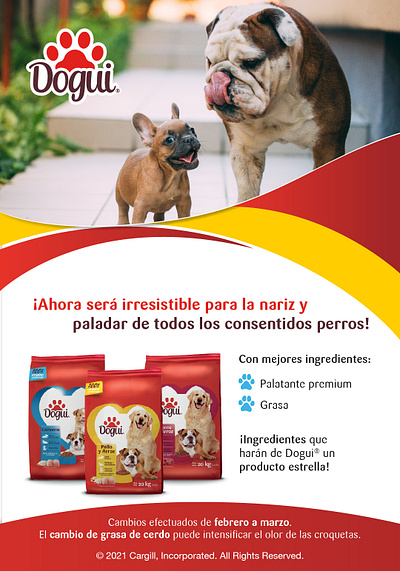 CARGILL - DOGUI Pet food branding design graphic design vector