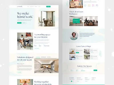 Co-Working Space Landing Page 2023 co working colorful design dribbble best shot illustration logo office office rent office space popular space trendy ui user interface ux