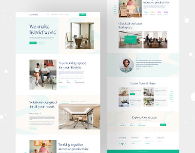 Co-Working Space Landing Page 2023 co working colorful design dribbble best shot illustration logo office office rent office space popular space trendy ui user interface ux