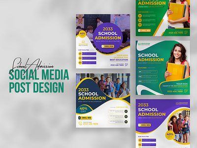 School Education admission social media ad banner ad banner branding college admission post design graphic design motion graphics school admission post design school admission poster cdr file social media marketing post social media sale ui