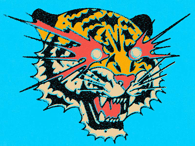 怨霊 book cartoon character cover design graphic design illustration old retro skull texture tiger vector vintage vinyl
