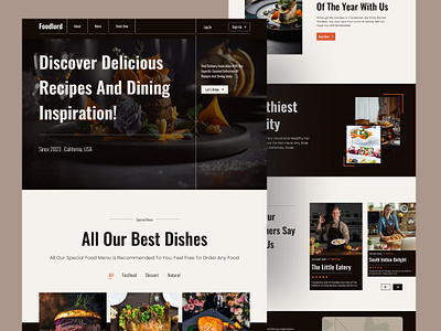 Food Website Design | Landing Page best food website food food app food branding food delivery food landing page food ui design food ux food website ui web design