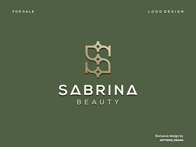 SABRINA BEAUTY branding corporate design grid illustration initial initial logo logo monogram ui