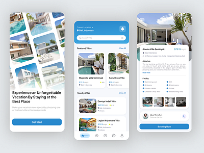 Villa Booking App Design app design graphic design ui ui design ux