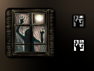 Icon for the horror game "Someone Else's House" android app freelance game horror icon moon window