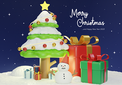 3D Christmas Illustration 3d design graphic design illustration