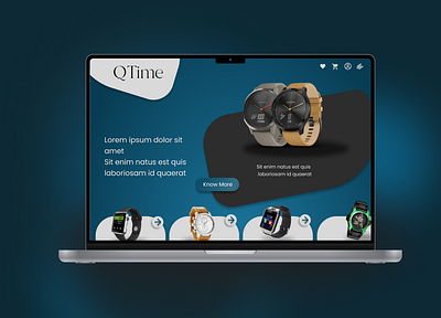 Q Time : Website for wrist watches appdesign branding design figma graphic design illustration logo minimal ui vector