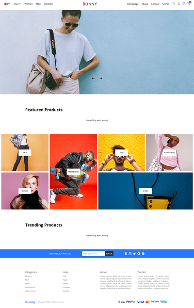 Clothing Web-Store Design react reactjs ui website