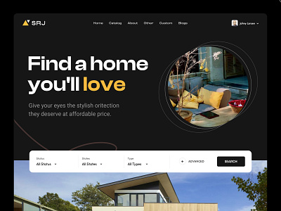 Real Estate Websites design design graphic design mockup website