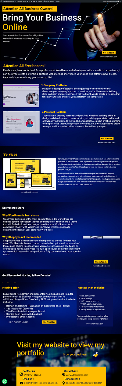 Landing Page blog website blog websites design illustration landing page portfolio websites responsive websites webdesigning wordpress design