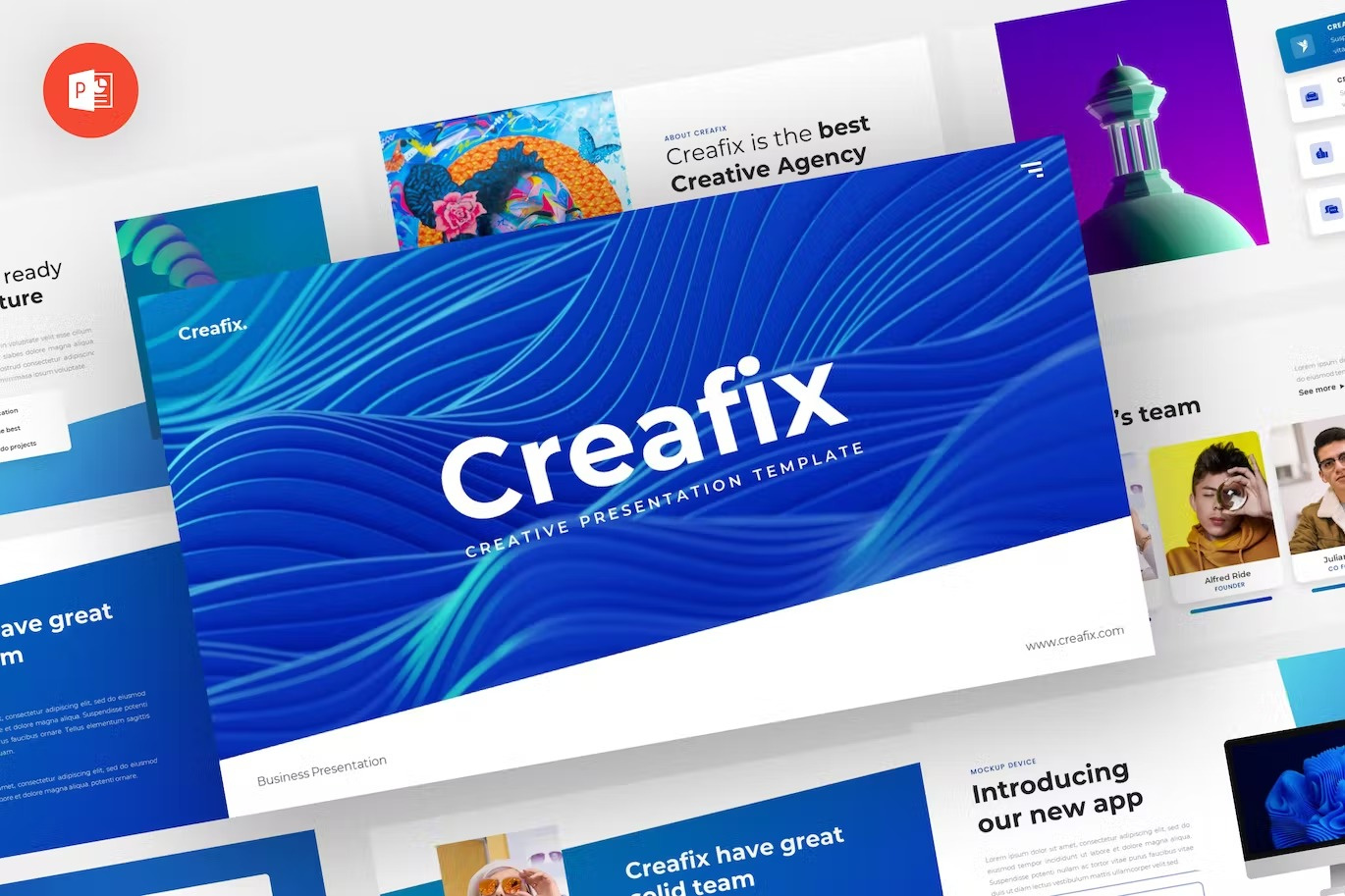 Creafix - Creative Powerpoint Template abstract annual business clean corporate download google slides keynote pitch pitch deck powerpoint powerpoint template pptx presentation presentation template professional slides template ui web