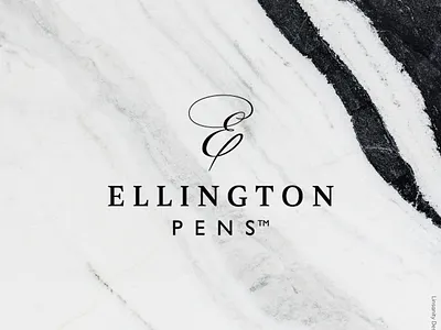 Ellington Pens art direction black and white brand specialist branddesign branding elegant graphic design logo logo design luxury marble minimal packaging design pen branding
