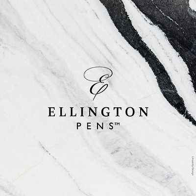 Ellington Pens art direction black and white brand specialist branddesign branding elegant graphic design logo logo design luxury marble minimal packaging design pen branding