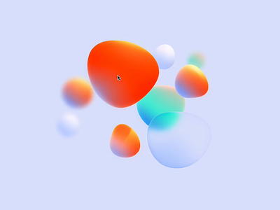 3d color bubbles 3d animation color spline transparent ui