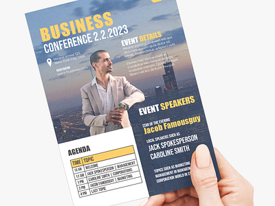 Flyer design mockup | Business Conference adobe indesign adobe photoshop business conference design flyer flyer design graphic design illustration indesign mockup