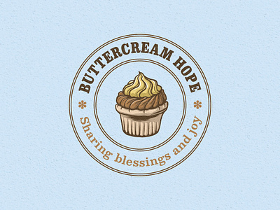 Buttercream Hope | Vintage Logo branding illustration logo sweets vintage
